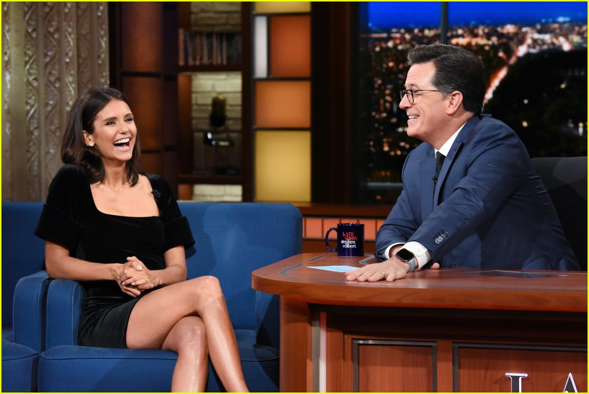 Nina Dobrev Takes Tequila Shots With Stephen Colbert - Watch!: Photo