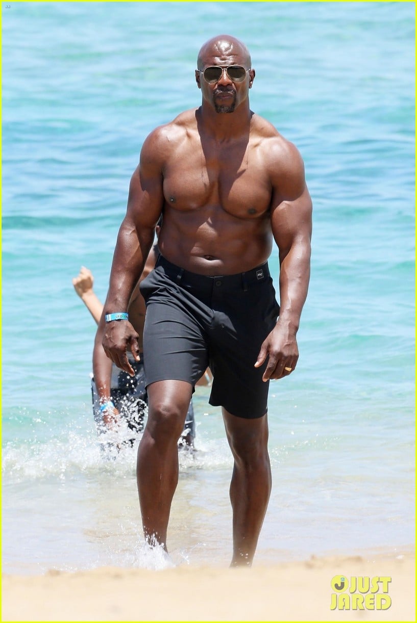 Terry Crews Shows Off Buff Body While Celebrating 50th Birthday on the Beach: Photo 4124287