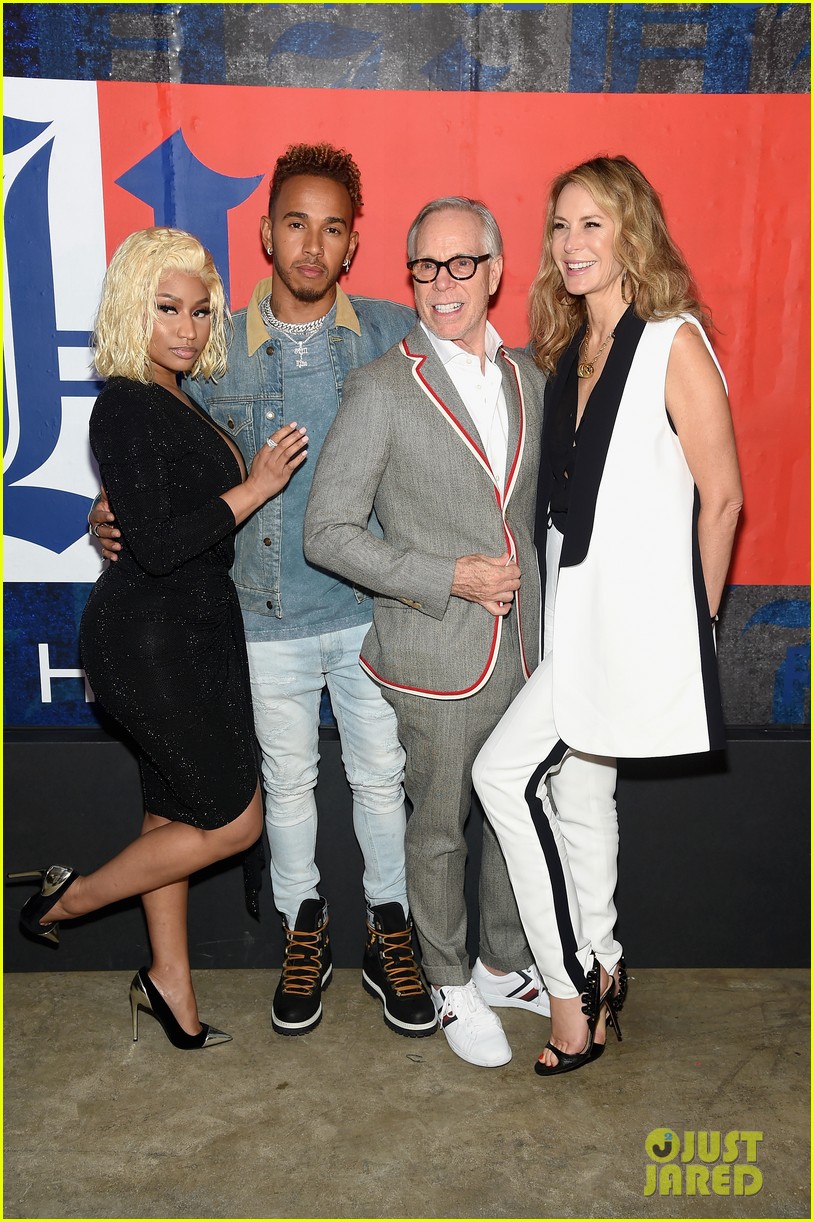 Nicki Minaj Joins Lewis Hamilton at His 'TommyXLewis' Launch Party