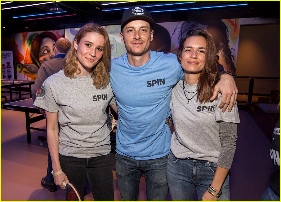 Cute new couple Jesse Lee Soffer and Torrey DeVitto pose for a photo whil.....