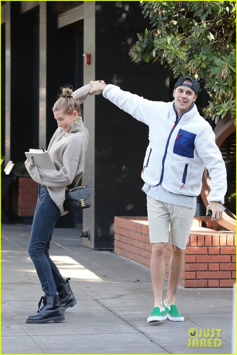 justin bieber spins wife hailey as they dance in the street 014190605