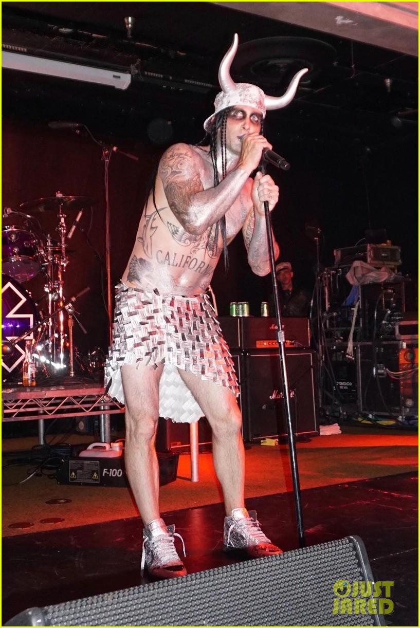 Adam Levine Goes Shirtless While Performing at His Halloween Party