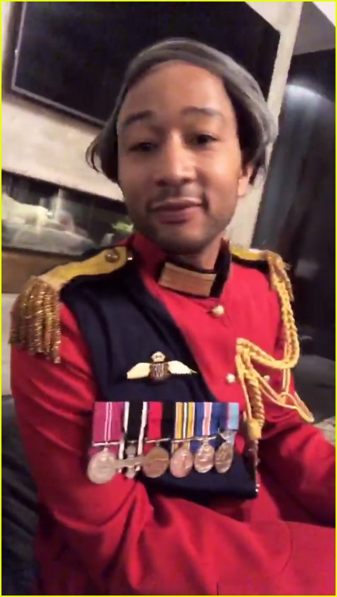 Chrissy Teigen John Legend Dress As Queen Elizabeth Prince Philip For Halloween Never Left Their House Photo 4173992 2018 Halloween Chrissy Teigen John Legend Pictures Just Jared
