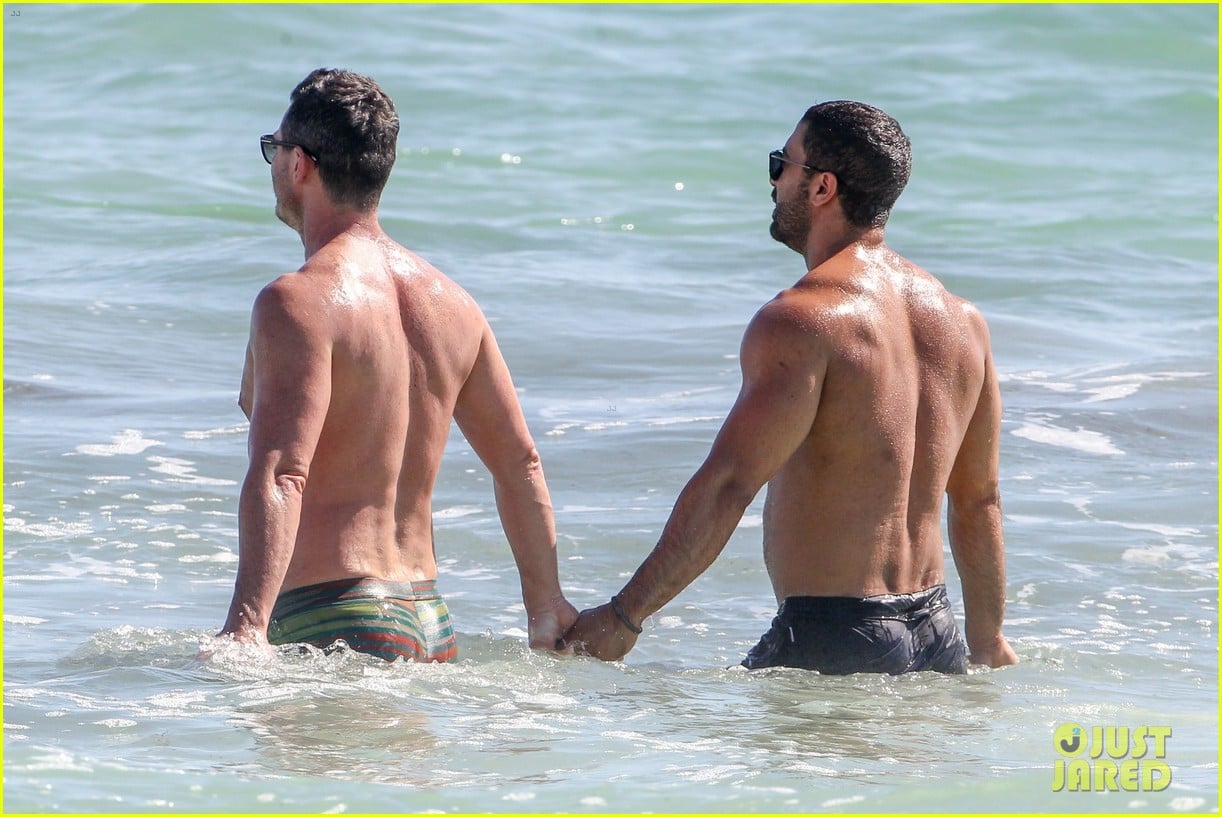 Luke Evans & Boyfriend Victor Turpin Bare Their Shirtless Bodies, Look