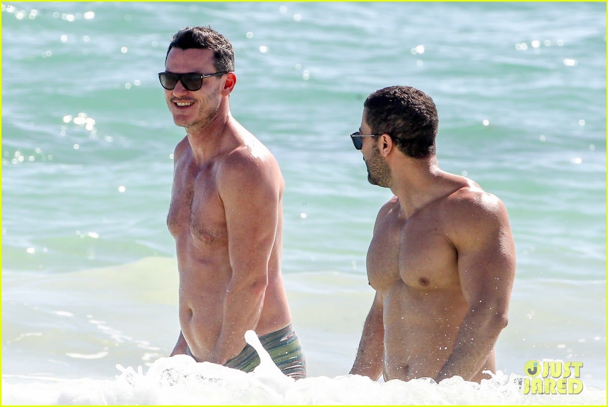 Luke Evans & Boyfriend Victor Turpin Bare Their Shirtless Bodies, Look