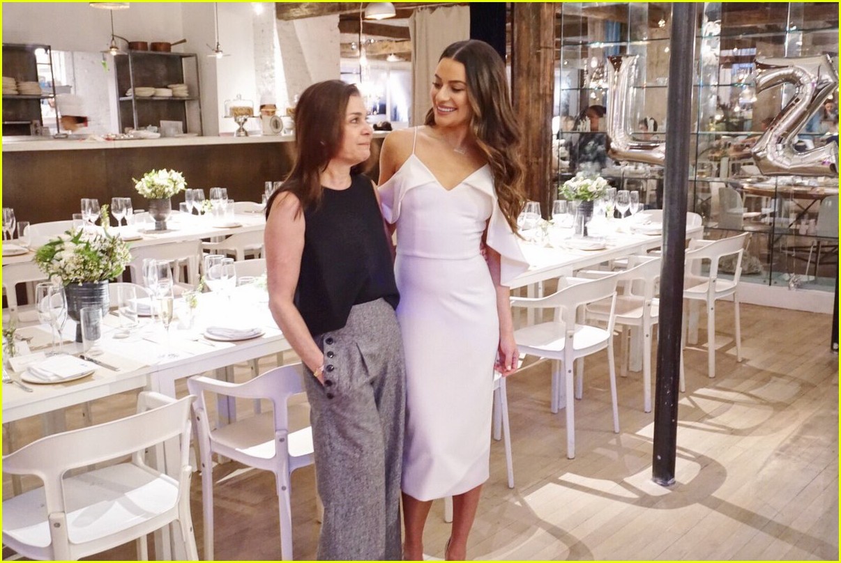 lea michele wedding dress