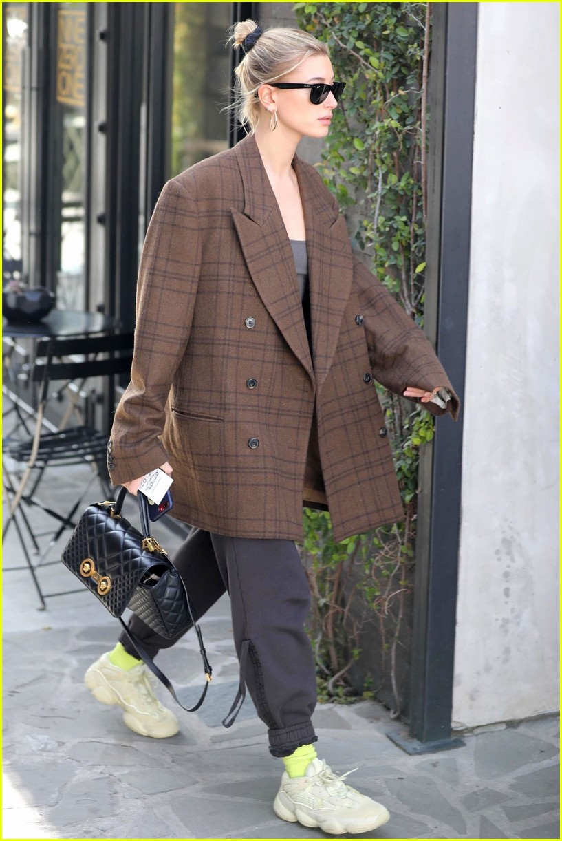 oversized check blazer