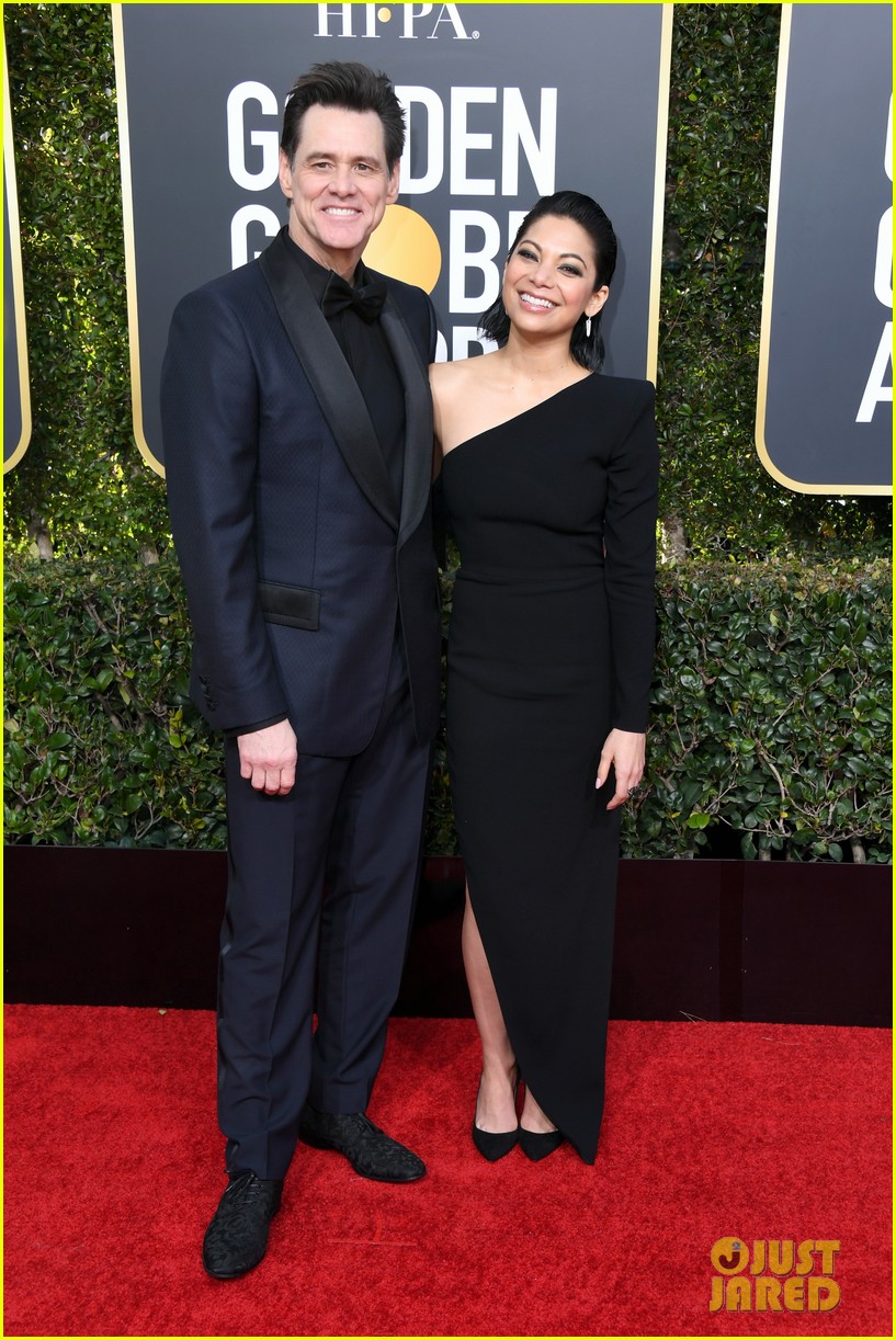 Jim Carrey & New Girlfriend Ginger Gonzaga Step Out for Golden Globes