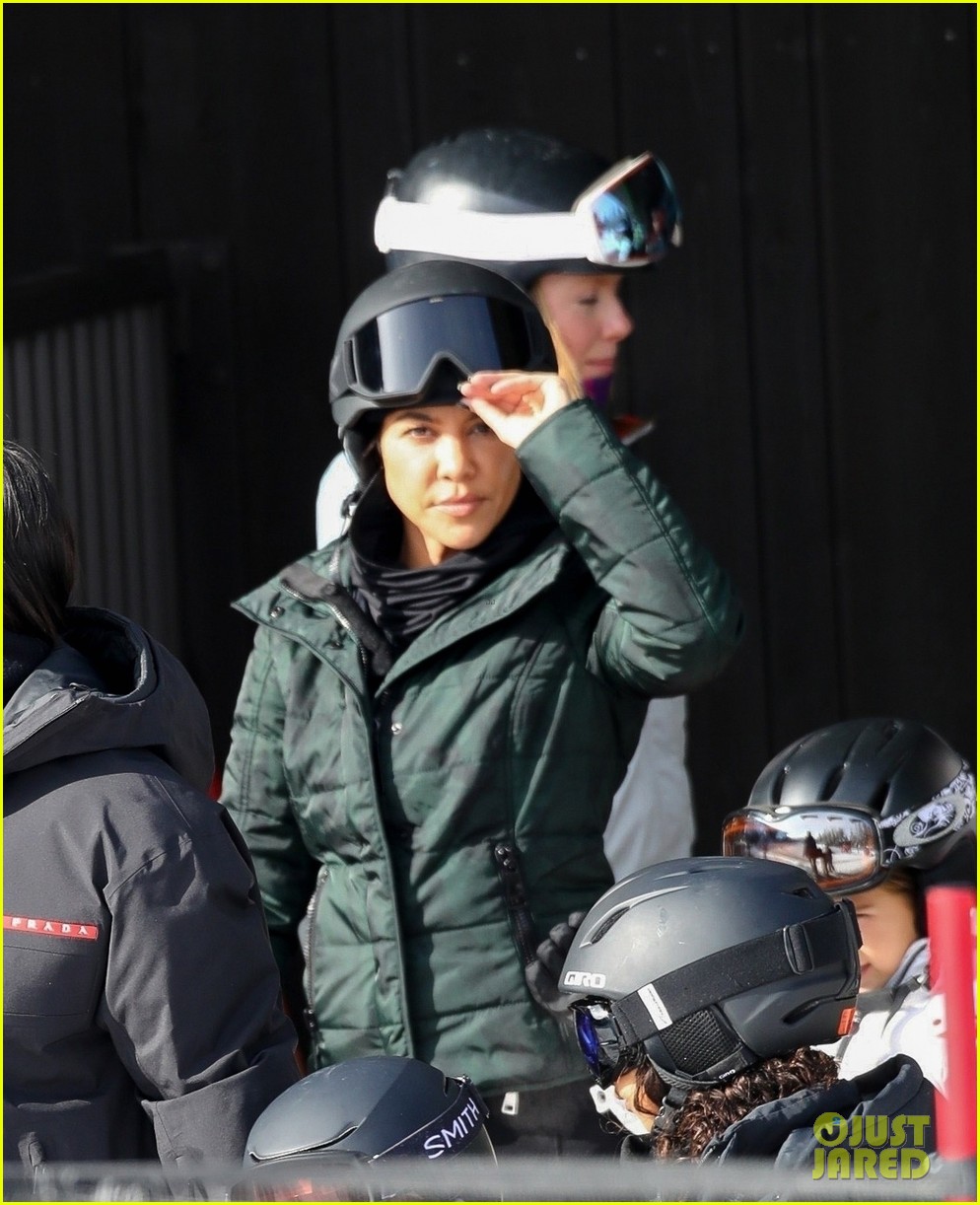 Kim & Kourtney Kardashian Hit the Slopes with Their Kids in Aspen