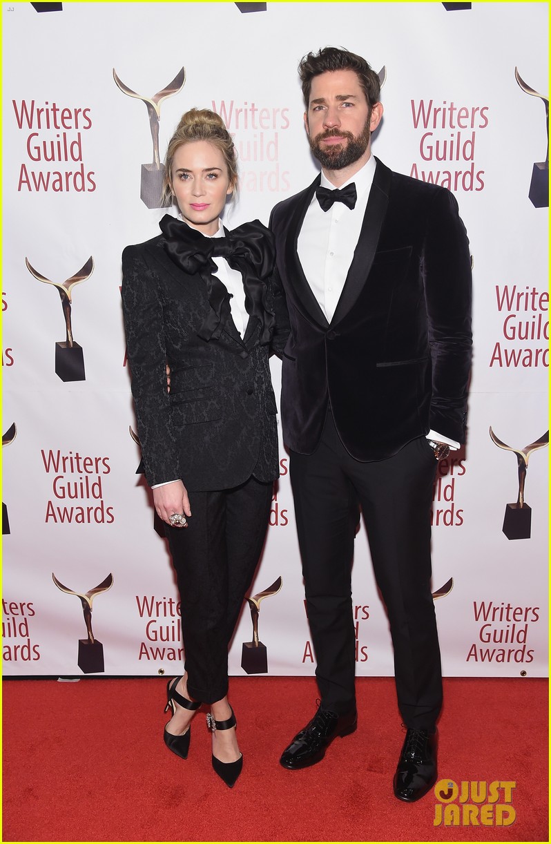 Emily Blunt & John Krasinski Suit Up for Writers Guild Awards 2019