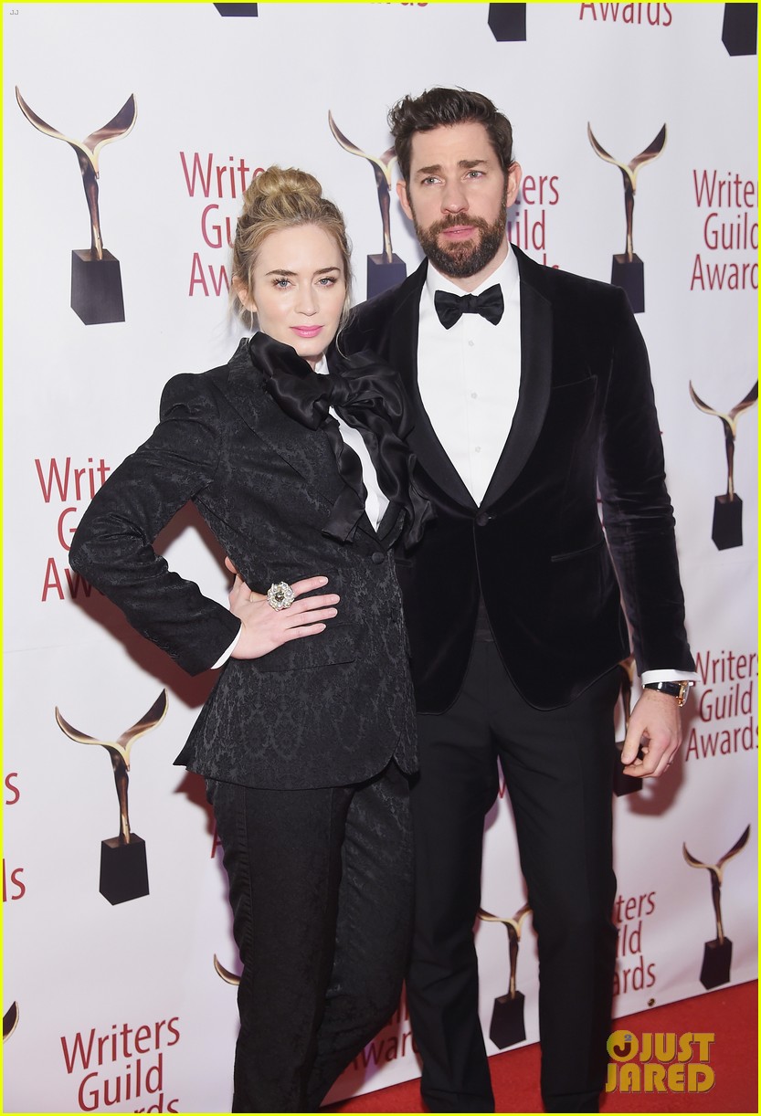 Emily Blunt & John Krasinski Suit Up for Writers Guild Awards 2019
