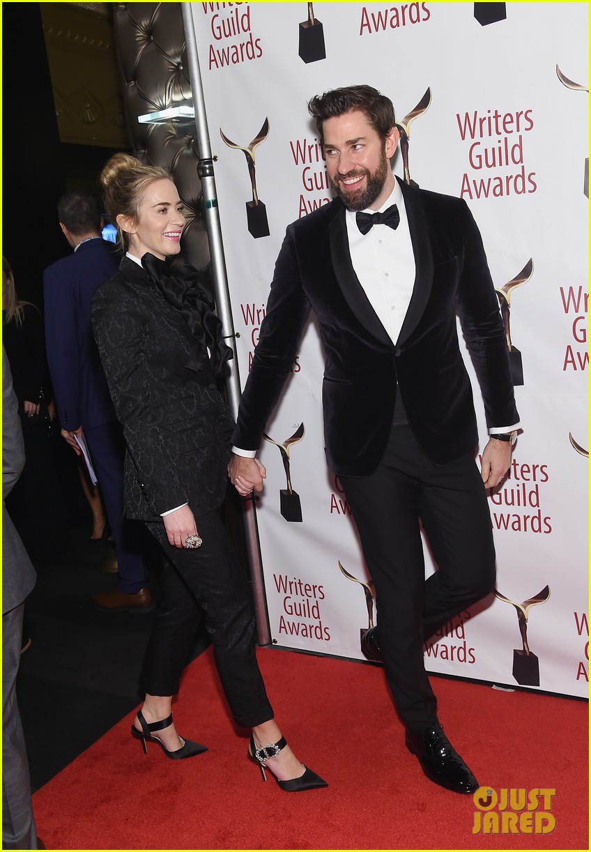Emily Blunt & John Krasinski Suit Up for Writers Guild Awards 2019