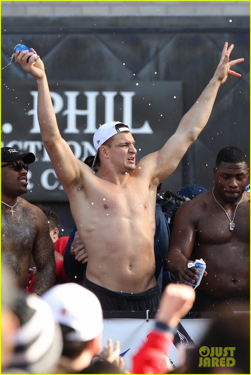 Shirtless Rob Gronkowski and Camille Take-Over Boston with 