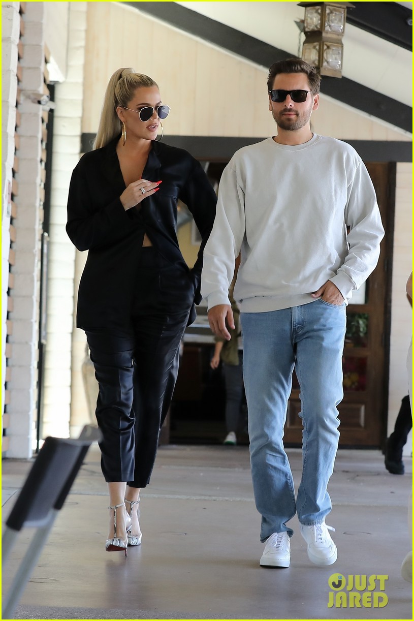 Kim & Khloe Kardashian Go Shopping with Scott Disick & Their Camera