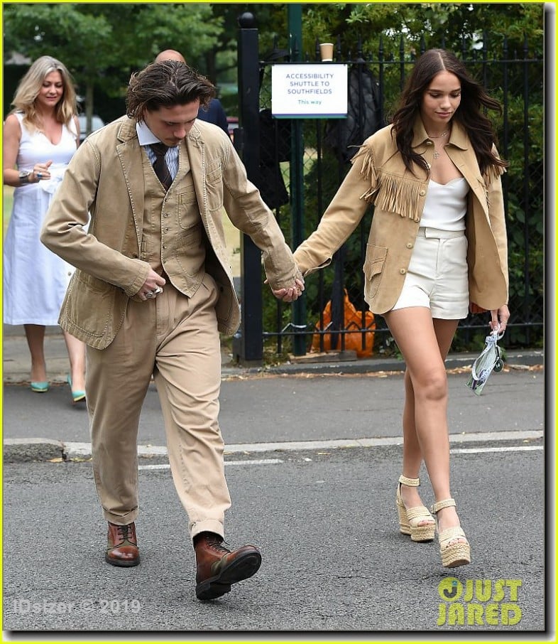 Brooklyn Beckham & Hana Cross Couple Up at Wimbledon Finals Photo