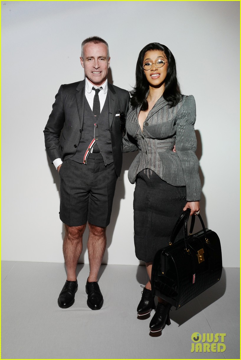Cardi B Goes Business Chic For Thom Browne Paris Fashion Show: Photo