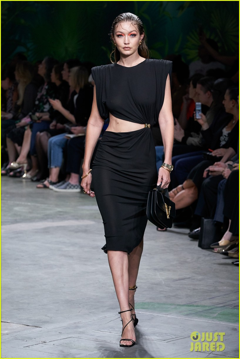 bella hadid versace dress