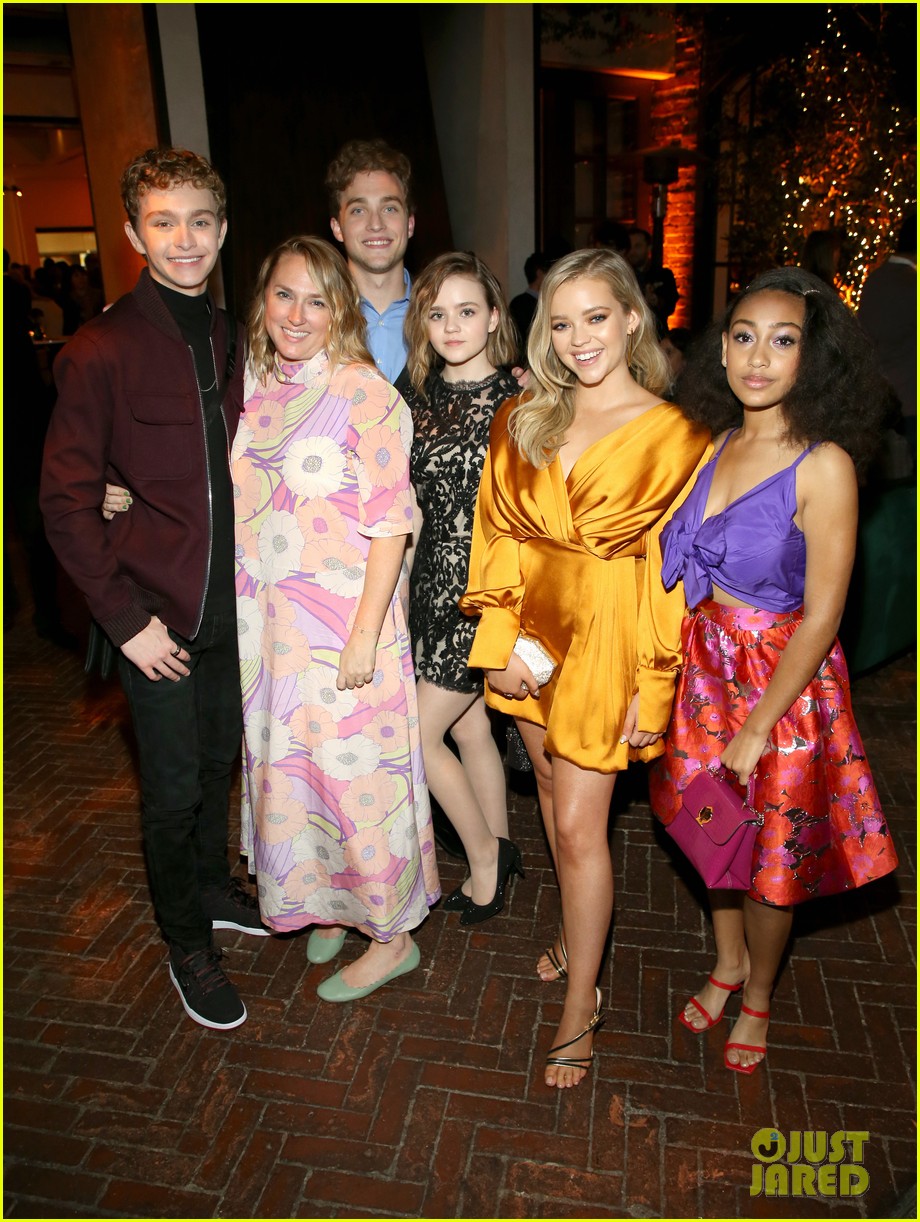 Joey King Celebrates at Hulu's Holiday Party with 'The Act' CoStars