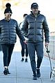 hugh jackman deborra lee furness matching outfits while walking dogs 01