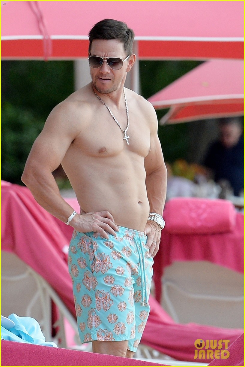 Mark Wahlberg Flaunts His Ripped Body on Family Vacation in Barbados