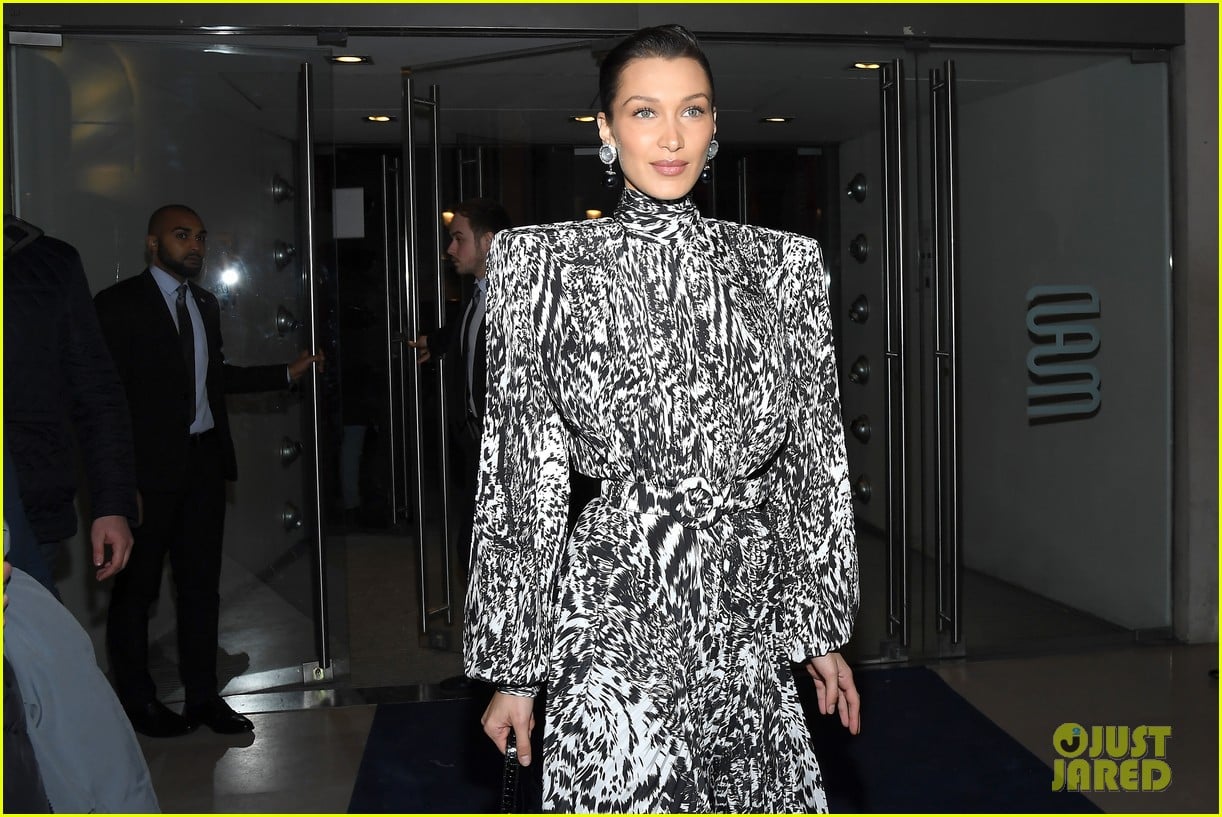 Bella Hadid Walks In Mugler & Lanvin Fashion Shows With Sister Gigi in