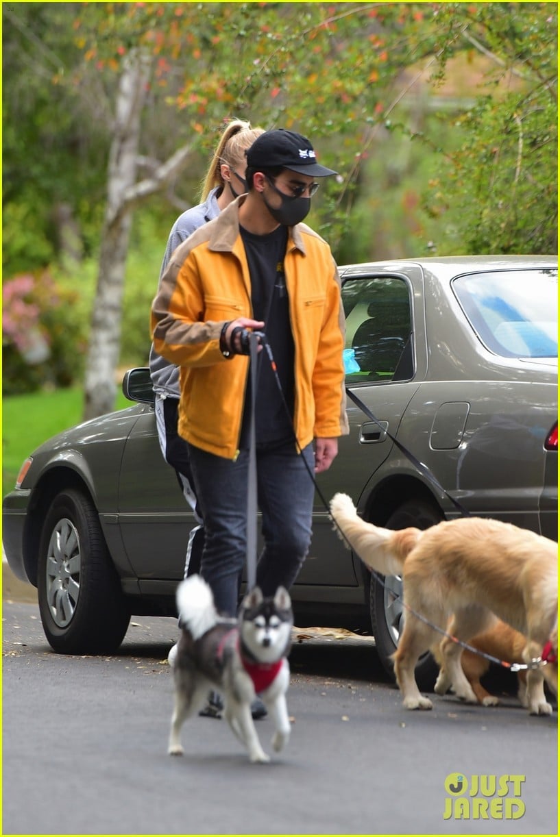 Joe Jonas & Sophie Turner Go For a Monday Afternoon Dog Walk Photo
