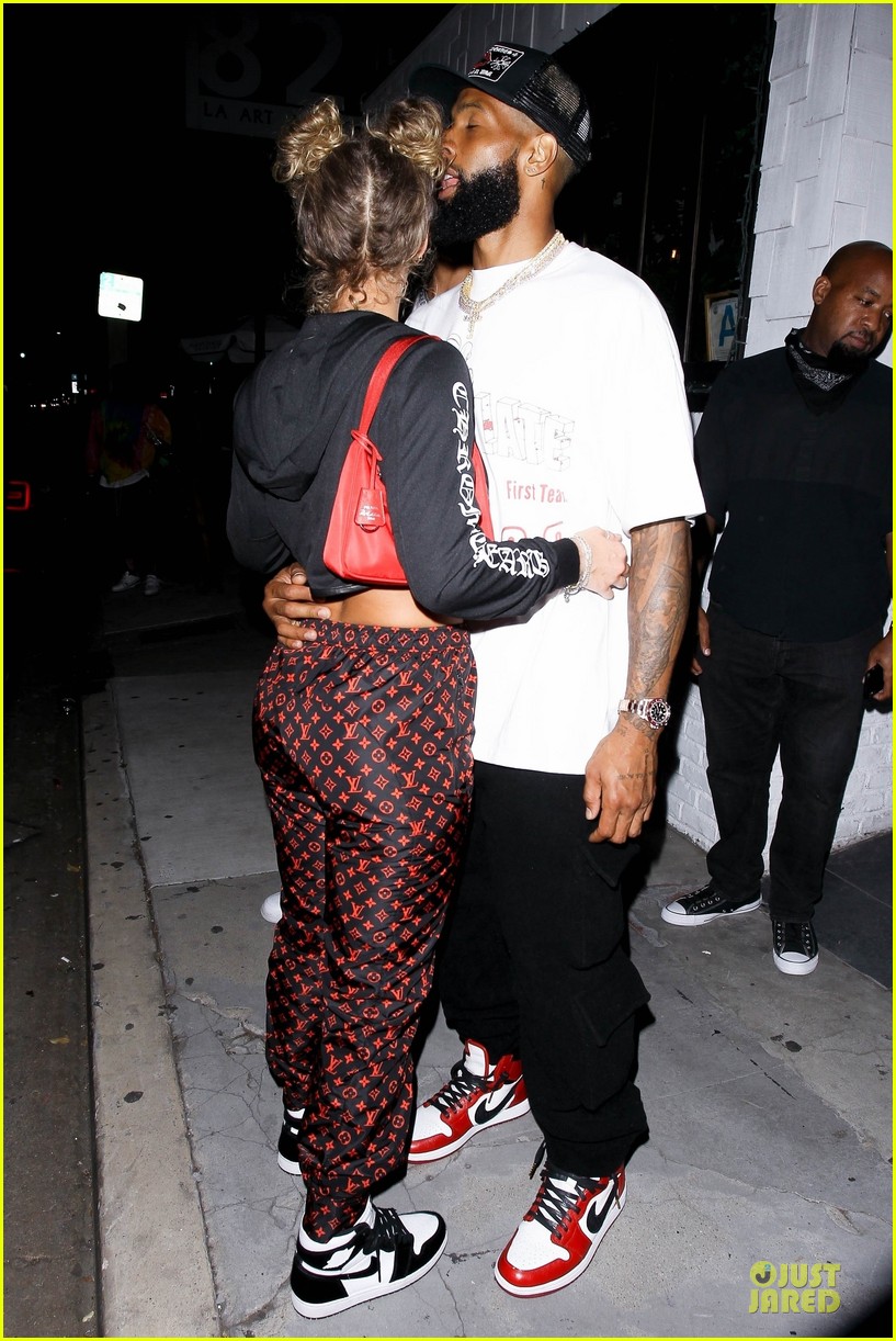 Odell Beckham Jr. Packs on the PDA With Girlfriend Lauren Wood in West