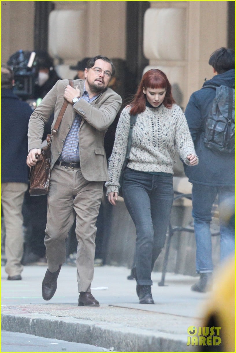 Jennifer Lawrence &amp; Leonardo DiCaprio Share a Laugh on