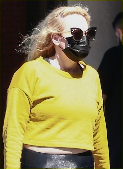 Rebel Wilson Heads Out in Leather Leggings Following Afternoon Workout