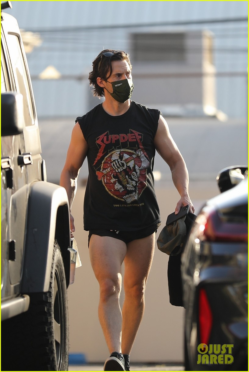 Milo Ventimiglia Flaunts His Muscular Legs in Short Shorts After a