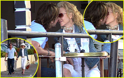 Hollywood A” couple Nicole Kidman and Keith Urban share an intimate kiss at