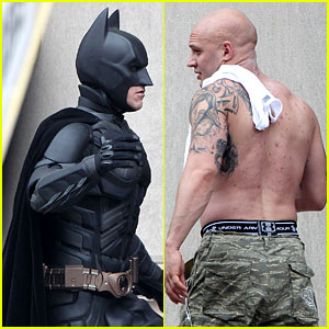 Tom Hardy & Christian Bale: Bane & Batman Battle!