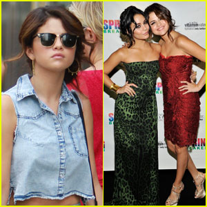  Party Dress on Selena Gomez And Vanessa Hudgens Attend The Post Party For Spring