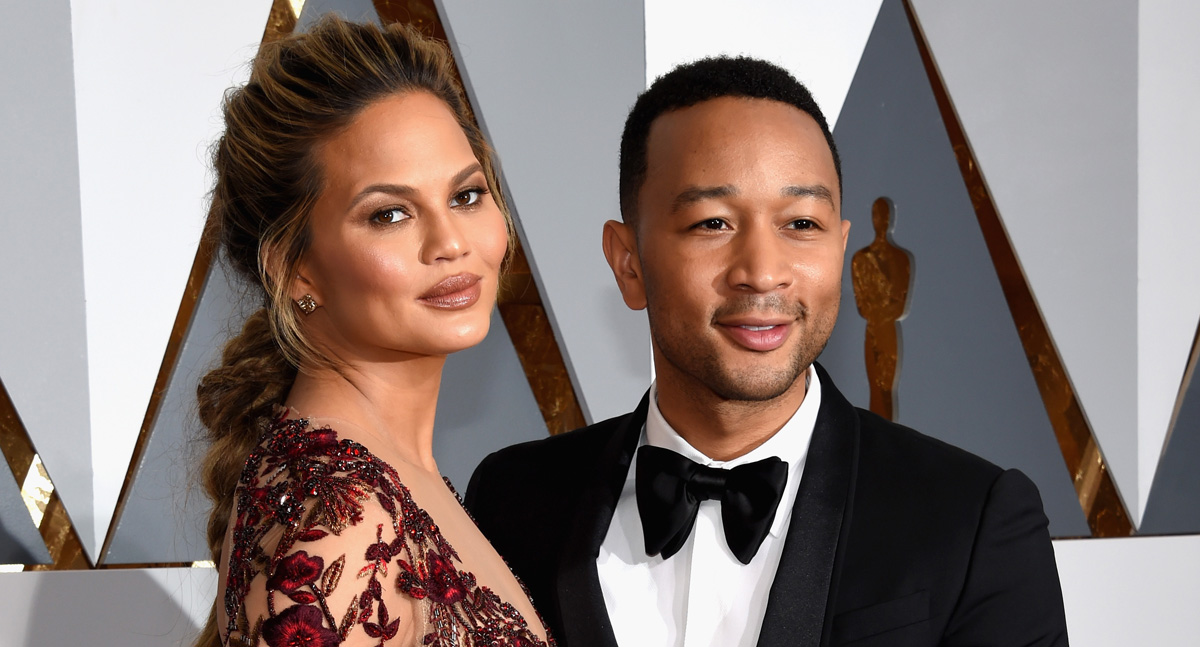 Chrissy Teigen John Legend Are Picture Perfect At Oscars 2016 2016 Oscars Chrissy Teigen Common John Legend Oscars Pregnant Celebrities Just Jared