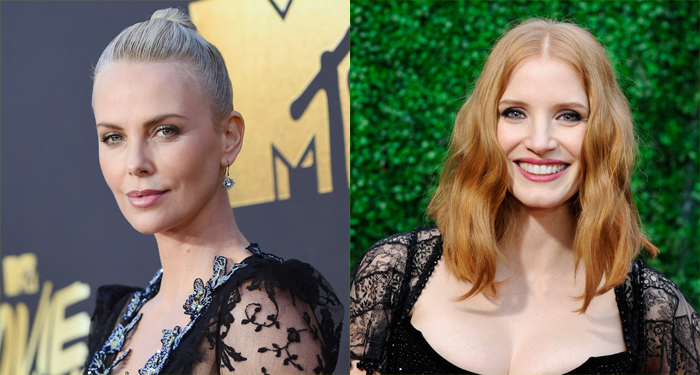 Charlize Theron & Jessica Chastain Rep ‘Winter’s War’ at MTV Movie