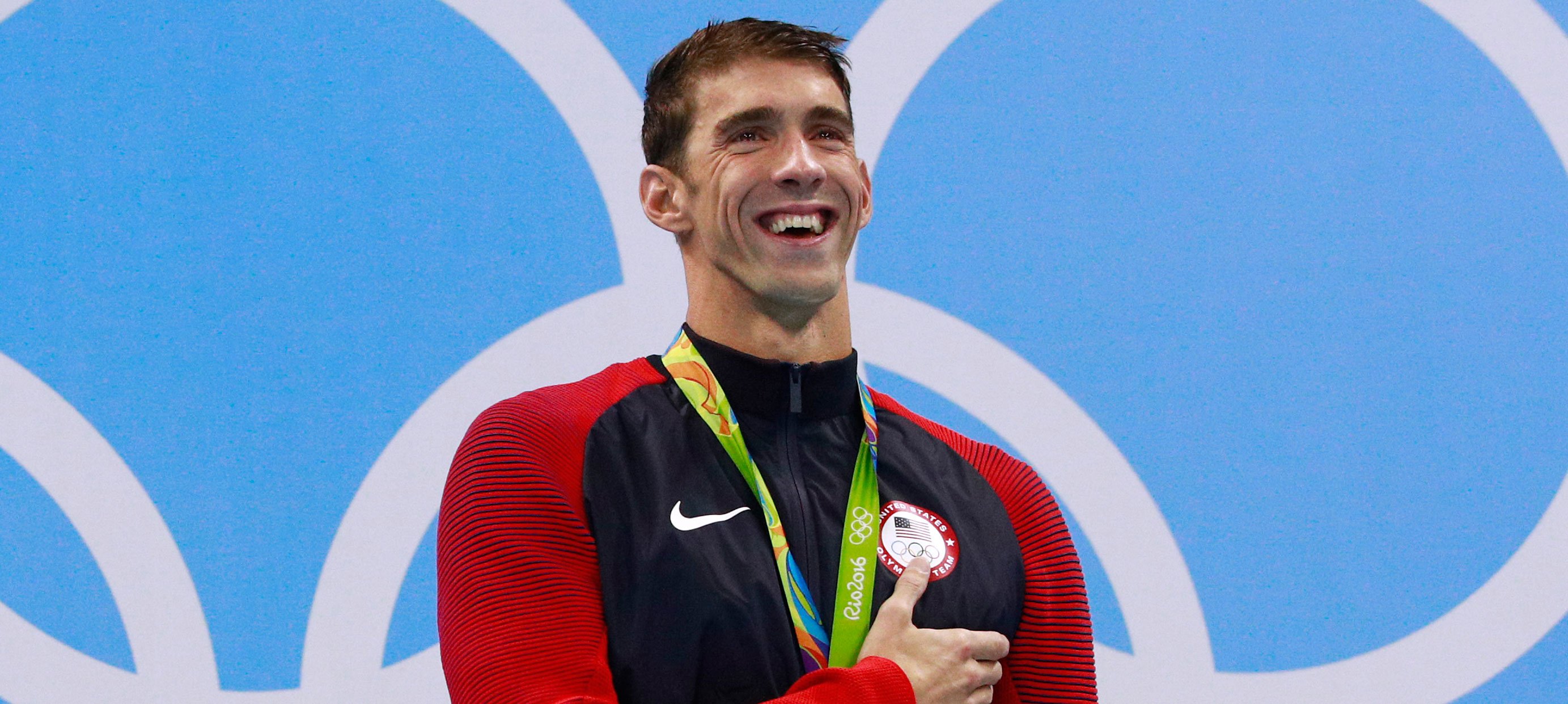Michael Phelps Spends His First Day of Retirement With Son