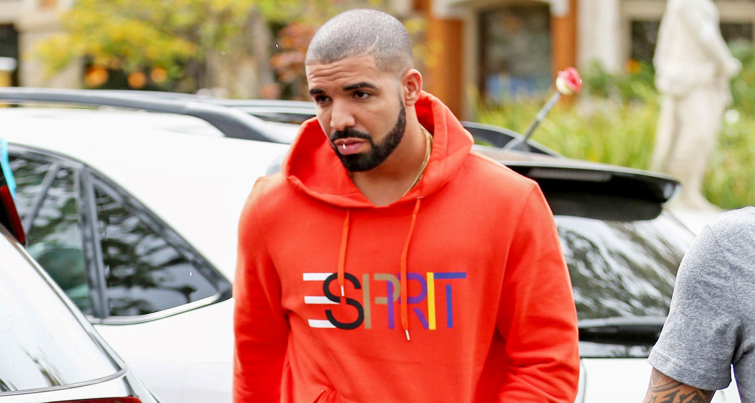 Drake Wears Matching Orange Sweats to Lunch with Friends | Drake : Just Jared