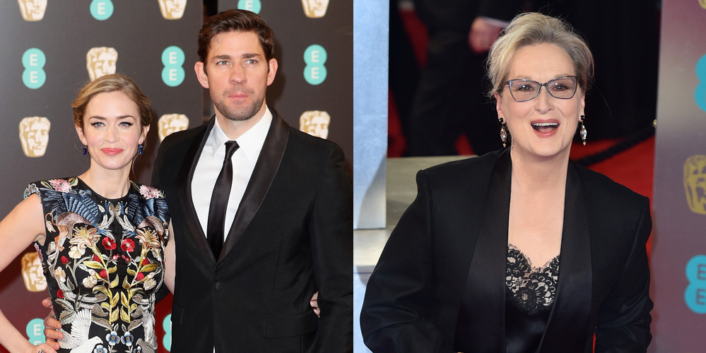 Emily Blunt & Meryl Streep Step Out at BAFTAs 2017 as Nominees! - Just Jared