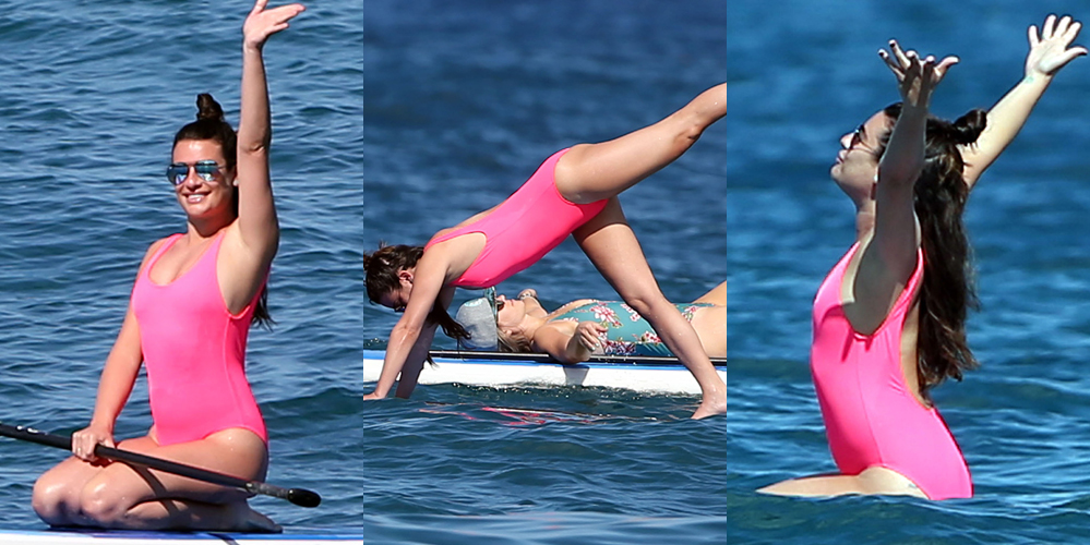 Lea Michele Successfully Does Yoga on Water - See Photos!