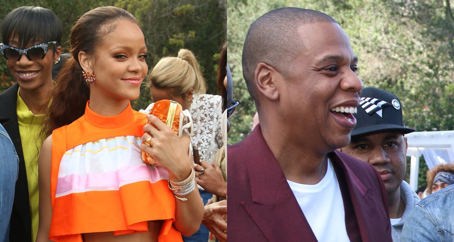 Rihanna & Jay-Z Are All Smiles at Roc Nation's Pre-Grammy Brunch. 