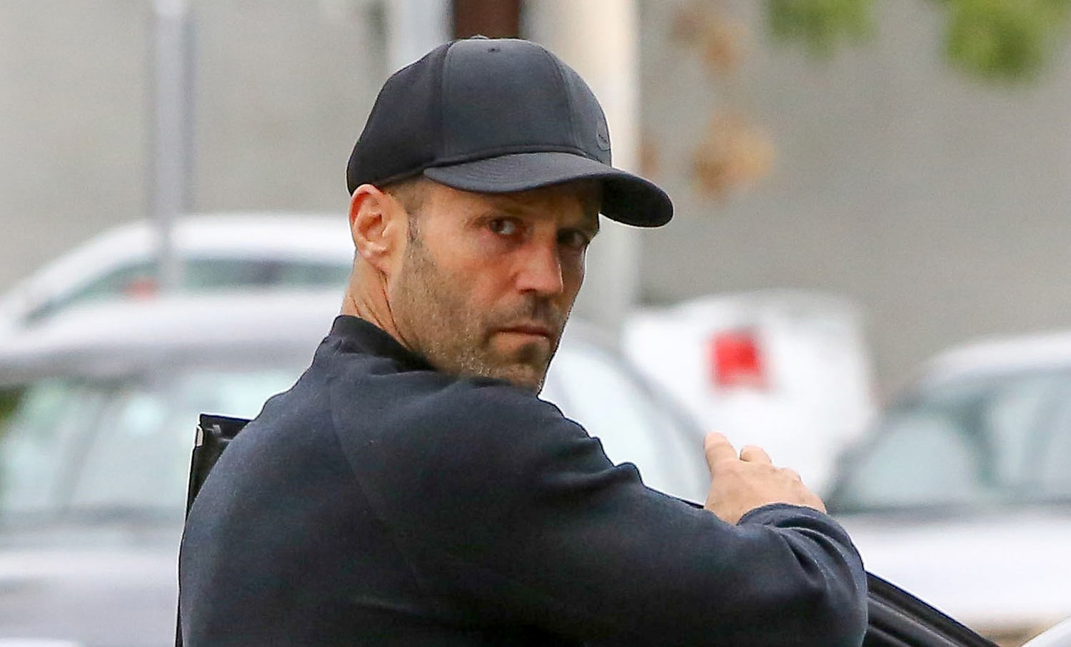 Dad-to-Be Jason Statham Grabs Coffee in WeHo - Just Jared