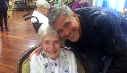 George Clooney Surprises Fan on Her 87th Birthday!