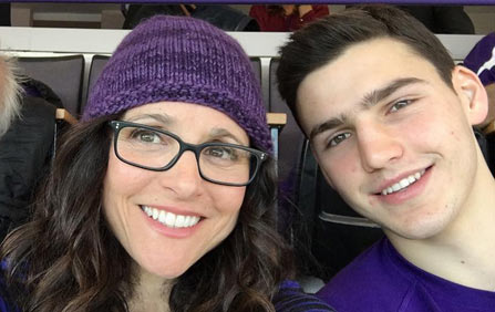 Julia Louis-Dreyfus Cheers on Son Charlie at College Basketball Game!