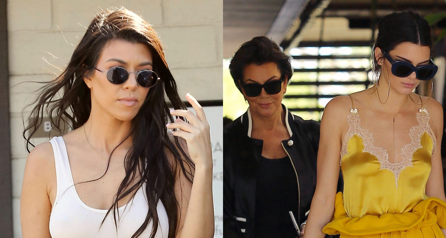 Kourtney Kardashian Grabs Lunch With Kris & Kendall Jenner