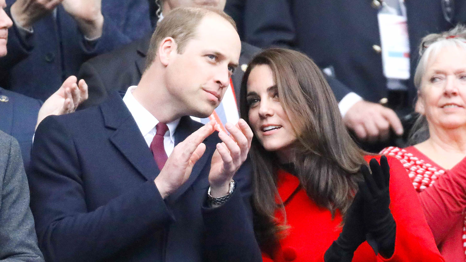 Prince William & Kate Middleton Watch a Rugby Match During Their Paris Visit