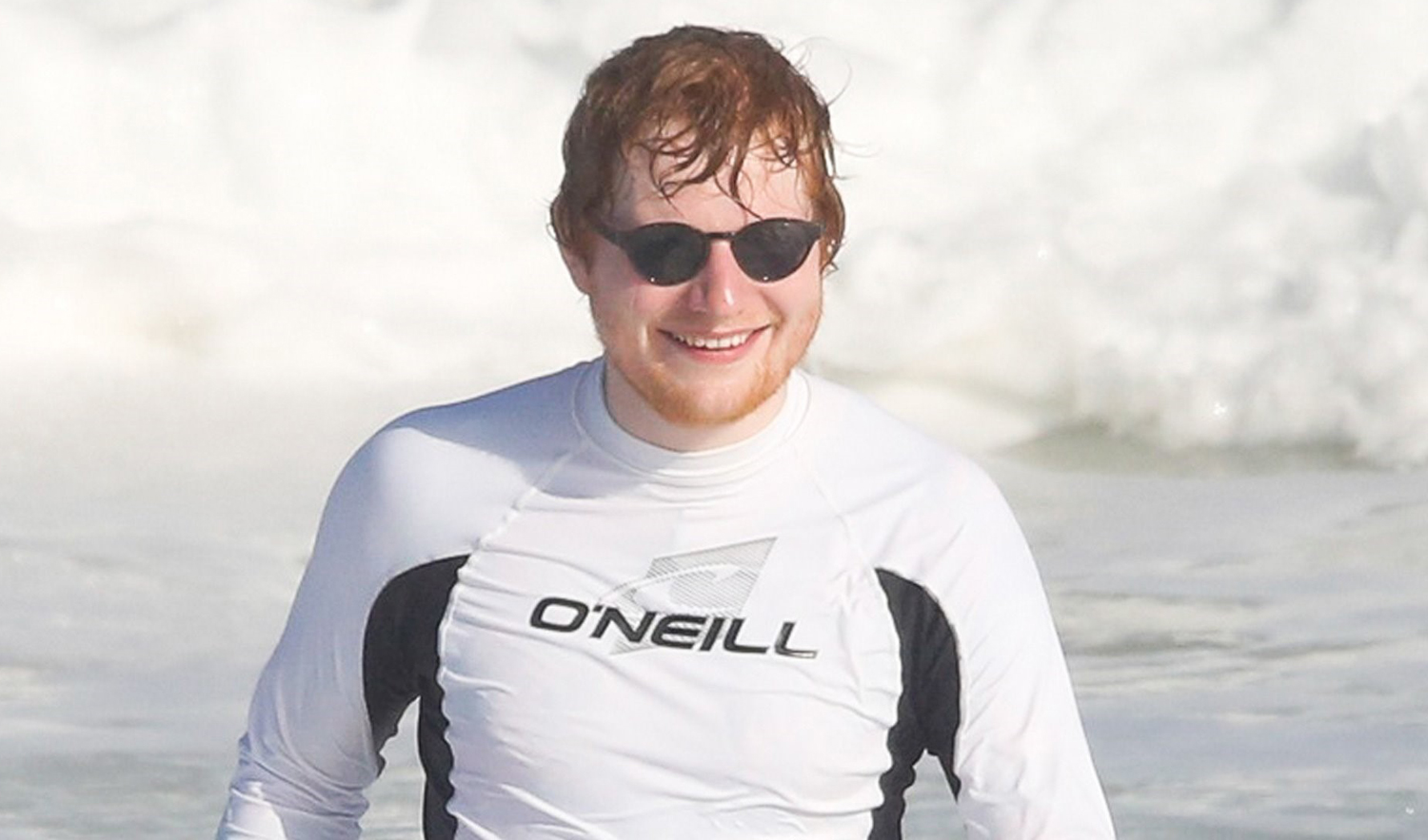 Ed Sheeran Hangs Out with Friends at the Beach in Rio 