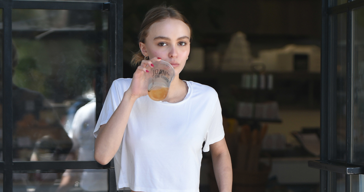 Lily-Rose Depp Shows Off Her Figure in White Crop Top