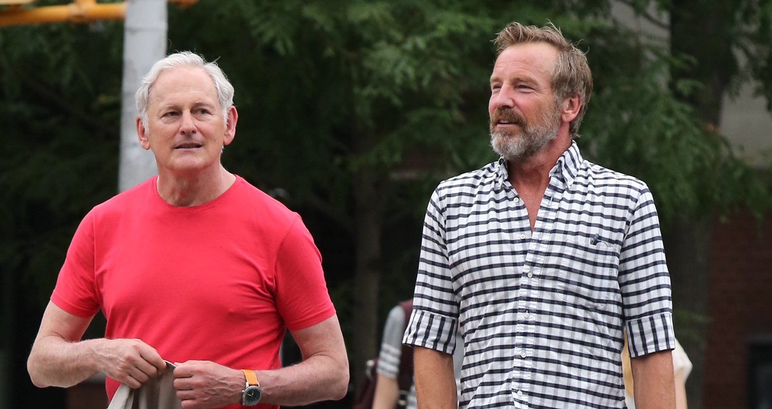 Victor Garber and husband Rainer Andreesen enjoy the summer weather while o...