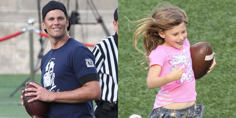 Tom Brady Plays Football with His Kids at Best Buddies Event! | Benjamin Brady, Celebrity Babies ...