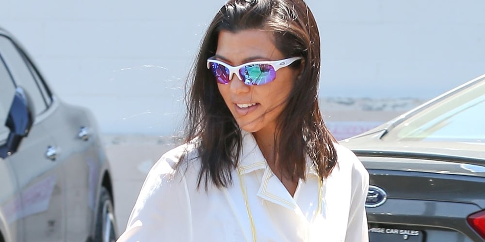 kourtney kardashian blue sunglasses